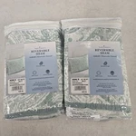 2 Home Classics Sarah Watercolor Damask Green Reversible Sham Standard New Pair. Fixed Price $20.00.