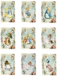 Beatrice Potter Designer Multi-size Set Cotton Fabric Quilt Blocks. Fixed Price $13.50.