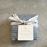 Levtex Home Cloud Waffle Chambray Blue Cotton Euro Pillow Sham Set 26X26. Fixed Price $20.00.