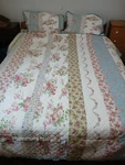 Better Homes & Garden King Striped Patchwork Quilt Set-ruffles. Fixed Price $99.99.