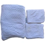 White Cotton Williamsburg Quilt Set Pillow Shams 86 X 112 Blanket Bedding King. Fixed Price $55.00.