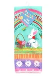 Easter Towel Bunny White Rabbit Basket Eggs Hand Dish Kitchen Spring Home Decor. Fixed Price $7.00.