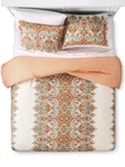 Mudhut Anya King 3-PC Reversible Duvet Cover And Sham Set Orange. Fixed Price $74.95.