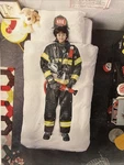 New Snurk Firefighter Twin Duvet Cover With Pillow Case. Fixed Price $55.00.