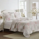 Laura Ashley Celina Patchwork Quilt Set 3PC 100% Cotton Reversible Natural Soft. Fixed Price $99.99.