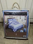 Donna Sharp Precious Trip Around World Blue White Postage Stamp Queen/full Quilt. Fixed Price $249.00.