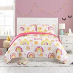 Urban Playground Comforter Set Full/queen Rainbows And Suns Reversible Pink. Fixed Price $63.89.