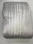 Hotel Collection Velvet Queen Coverlet Platinum Preowned W/defect. Fixed Price $79.99.