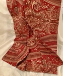 Pair Vintage Ralph Lauren Remington Red Paisley King Pillow Shams 19 X 36. Fixed Price $89.00.