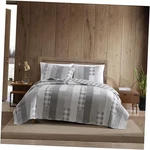 Eddie Bauer - Quilt Set, Cotton Reversible Bedding With Twin Fairview Grey. Fixed Price $94.63.