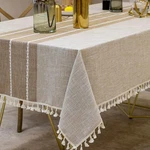Deep Dream 55X86IN Waterproof Tablecloth, Wrinkle Free Rustic Cover 6-8. Fixed Price $53.99.