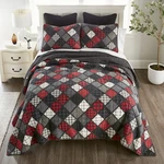 Donna Sharp Lumberjack Rustic Country Cottage Cotton Queen 3 Pc Rag Quilt Set. Fixed Price $270.00.