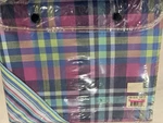 Tommy Hilfiger - King Reversible Comforter Cover Sham Set New Pink Blue Plaid. Fixed Price $89.95.