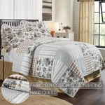Annie Portabella Queen Country Patchwork Plaids Rustic Hand Quilted. Fixed Price $144.86.