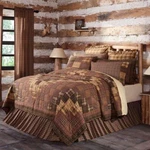 Prescott Quilt Collection Rustic Primitive Shams Pillows Skirt Window Vhc. Fixed Price $23.95.