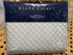 Ralph Lauren Wyatt Quilted Antique Jade Euro Pillow Sham New. Fixed Price $50.00.
