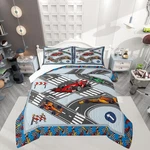 Race Car King Size Comforter Set,extreme Sports Decor All Season Bedding Set,.... Fixed Price $106.27.