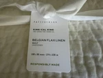 Pottery Barn Belgian Flax Linen Quilt King/cal Ivory New Open Box 108X90. Fixed Price $200.00.