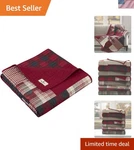 Lightweight Modern Patchwork Throw 50X70 - Sunset Red Quilt For All Seasons. Fixed Price $64.99.