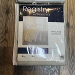 Vintage Wamsutta Registry Matelasse Coverlet Sage Green Scalloped Edge Twin Nip. Fixed Price $85.00.