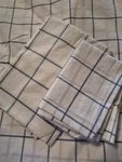 Ll Bean Queen Size Blue White Check Cotton Duvet Cover 2 Standard Shams. Fixed Price $65.00.