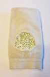 Yves Delorme Hand Guest Towel Etrevert Pollen Light Green Embroidery Paris. Fixed Price $90.00.