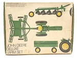 1/16 John Deere Ertl Ice Cream Box Deluxe Farm Set In Tractor, Disc, Plow,. Fixed Price $1249.95.