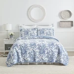 Laura Ashley - Quilt Set, Soft & Reversible Twin, Bedford Delft Blue. Fixed Price $106.54.