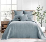 Levtex Home Mills Waffle 3 Pc Queen Bedspread & Shams Set Chambray. Fixed Price $90.25.