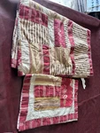 Martha Stewart Vtg Petal Floral Red Twin Quilt/blanket Cotton W/sham Set. Fixed Price $79.99.