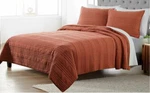 Sonoma Goods For Life Cotton Gauze Quilt & Shams Terracotta King/cal New. Fixed Price $189.99.