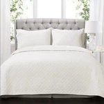 Lush Decor Full/queen Ava Diamond 3 Piece Cotton Quilt Set In Color White New. Fixed Price $85.00.