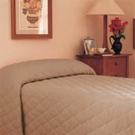 Martex Bedspread Twin Khaki Quilted Solid Poly Cotton Lightweight Coverlet. Fixed Price $72.47.