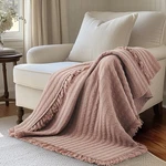 Wilhemina Dusty Rose Quilted Throw - Levtex Home. Fixed Price $54.99.