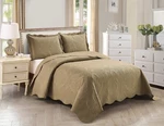 Home Collection Over Size Elegant Embossed Bedspread Set Light Weight Solid Colo. Fixed Price $32.26.