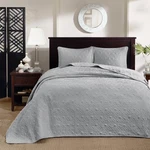 Madison Park Quebec King Size Quilt Bedding Set - Grey , Damask 3 Piece. Fixed Price $156.99.