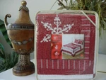 Nip Queen Home Classic Nicholas Red Cream Holiday Reversible Christmas Quilt. Fixed Price $79.99.