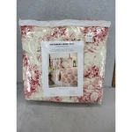 Victorian Rose Red Handmade Quilt King 106X90 100% Cotton Floral Toile Cream. Fixed Price $199.98.