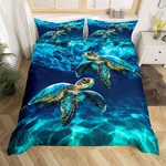 Sea Turtle Duvet Cover King Size,hawaii Tropical Marine Life Bedding Set 3PCS Fo. Fixed Price $75.99.