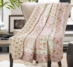 Cozyholy Original 100% Cotton Quilt Pink Floral Patchwork Throw, Flower. Fixed Price $54.11.
