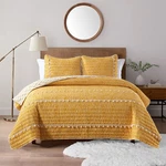 Boho Style Yellow Queen Quilt Set With Tassle, Soft And Lightweight Bedspread.... Fixed Price $53.81.