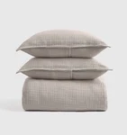 Quince Twin Ribbed Cotton Coverlet Set One Standard Sham Color Nwot Open Box. Fixed Price $54.99.