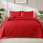 Quilts King Size Bedspread With 2 Pillow Shams, Lightweight Red Be.... Fixed Price $54.45.