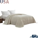 Elegant Chenille Bedspread 100 Cotton Lightweight Channel Stripes Solid Design. Fixed Price $77.35.