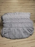 Pottery Barn Nantucket Gingham Quilt Full Queen Size Chambray Blue Cottage. Fixed Price $129.00.