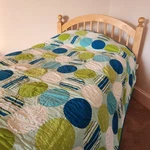 Sunham Bedding Quilt Twin Blue Green Polka Dot Teen Kids Cotton Home. Fixed Price $38.50.