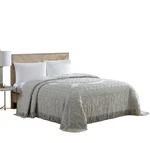 Beatrice Home Fashions Medallion Chenille Bedspread, Full, Gray. Fixed Price $88.96.