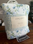 Laura Ashley White, Blue And Green Floral Full/queen Comforter Set New 92 X96. Fixed Price $109.97.