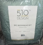 510 Design Oakley 3-PC. Bedspread Set, King/california King, Seafoam. Fixed Price $76.88.