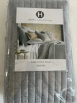 Hotel Collection Bedford Geo Quilted Euro Pillow Sham Grey New. Fixed Price $24.00.